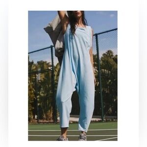 NWT Free people Hot Shot Twisted Onesie in Light Blue